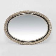 Spiegel oval in Silber