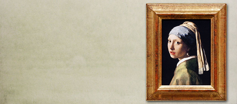 Jan Vermeer, Das Mädchen mit der Perle, Druck auf Leinwand in Wunschgröße lieferbar